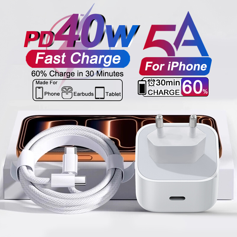 Tech Accessories Phone - PD 40W Fast Charger For iPhone