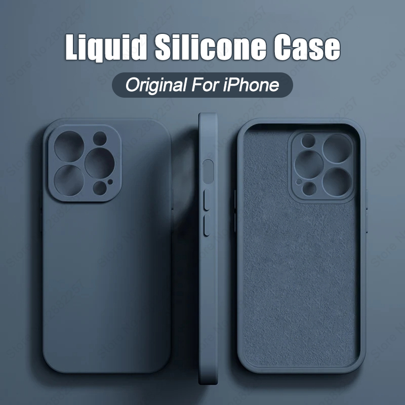 Tech Accessories Phone - Luxury Original Liquid Silicone Case For