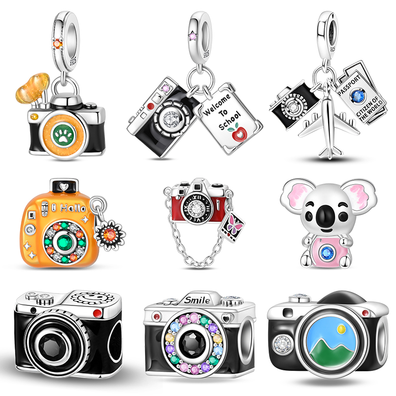 Tech Accessories Travel - 925 Sterling Silver Vintage Camera Charms
