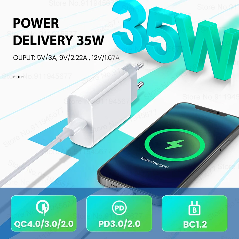 PD 35W Fast Charger For Apple  - đánh giá và giá Tech Accessories Phone
