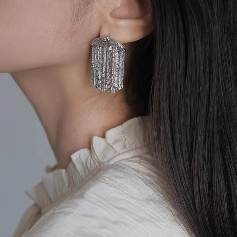 Silver Color Stud Drop Earring - đánh giá và giá Tech Accessories Dropshipping